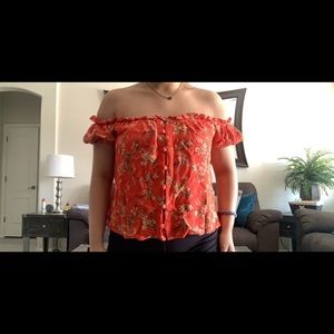 off the shoulder shirt